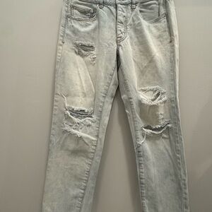 American Eagle Outfitters Cropped Boyfriend Jeans Distressed